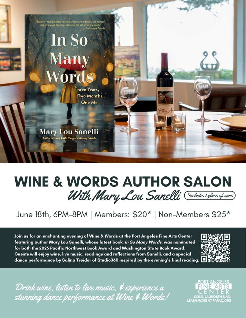 Wine & Words Author Salon with Mary Lou Sanelli — Port Angeles Fine Arts Center